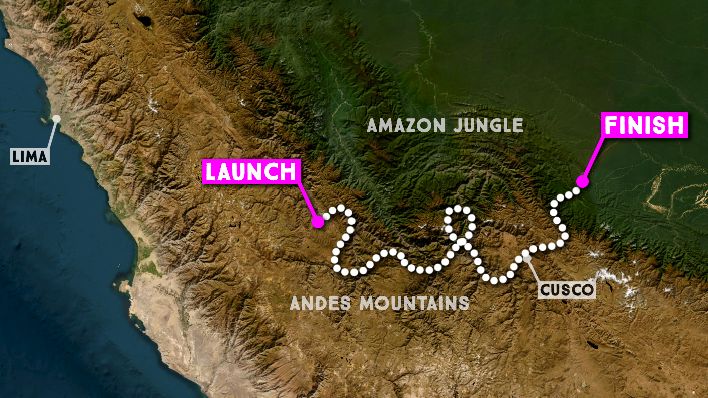 Monkey Run Peru route map
