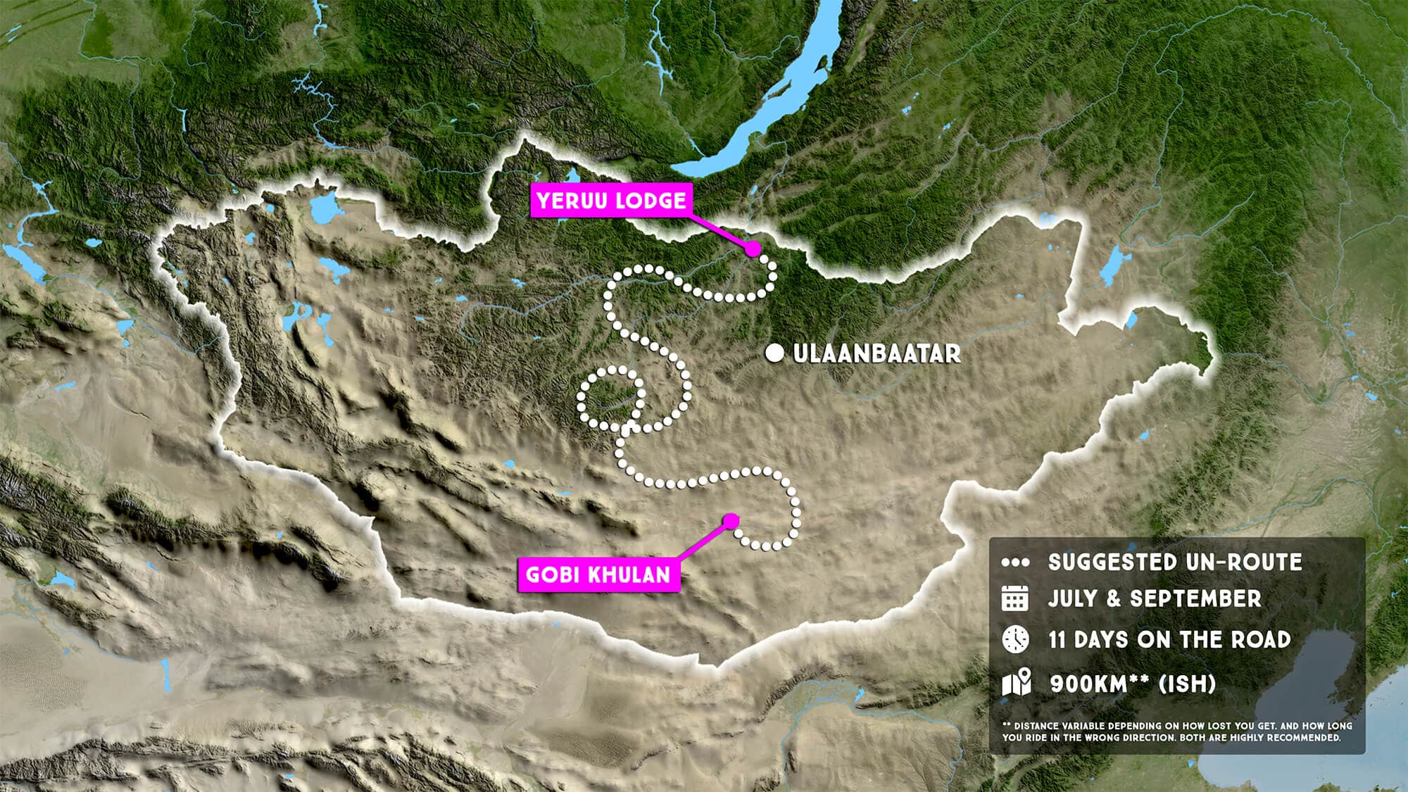 Monkey Run Mongolia Un-route Map