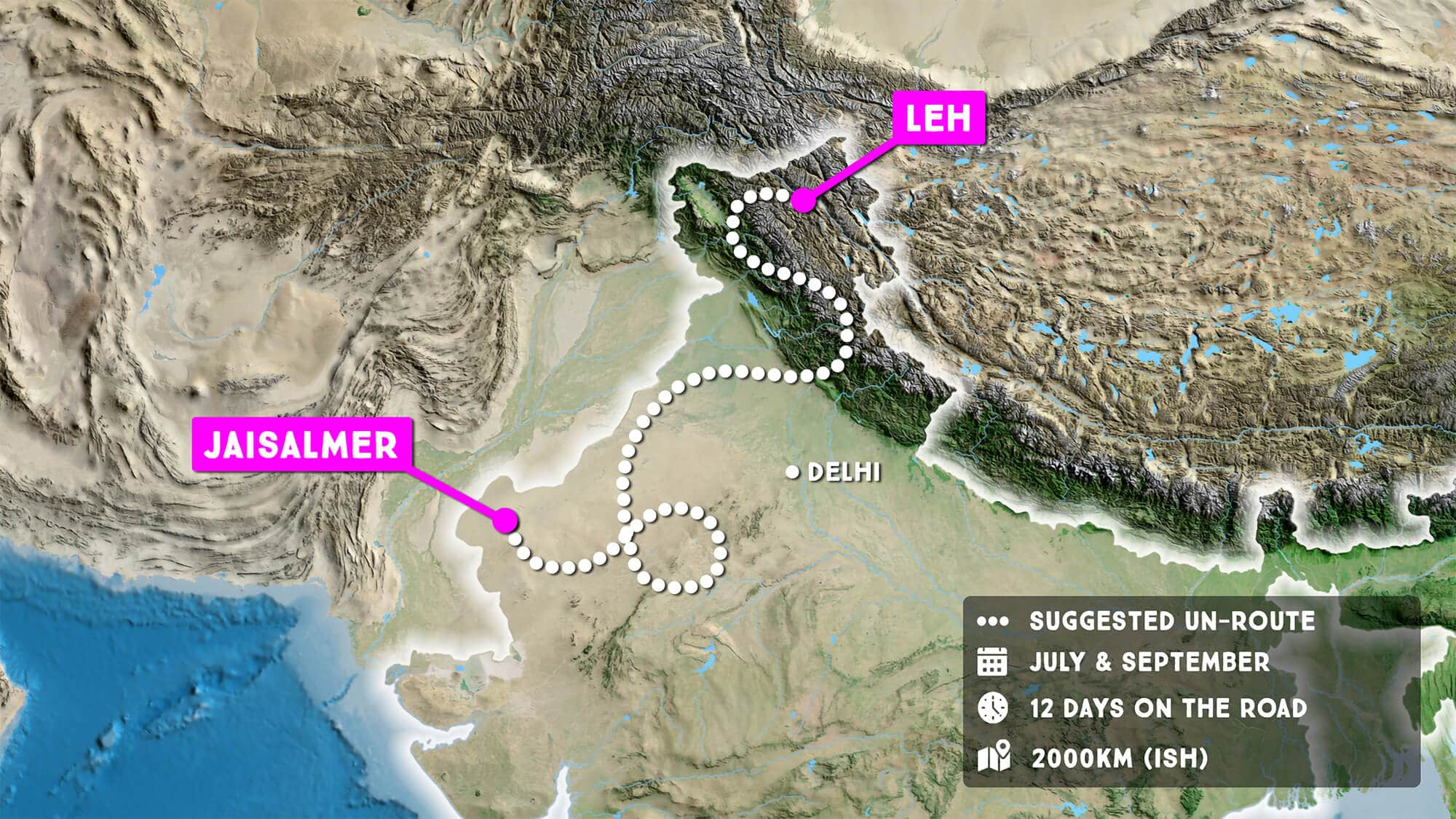 Rickshaw Run Himalaya - un-route map